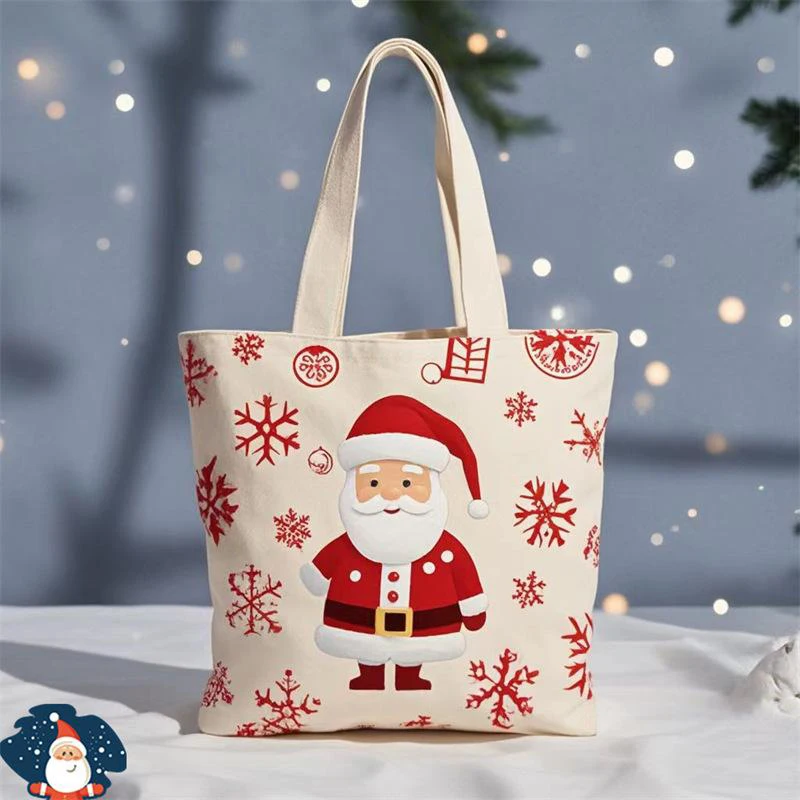 Рождественские подарочные пакеты с рисунком Санта-Клауса лося рождественской