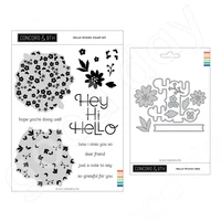 arrival 2022 newest hello wishes clear dies stamps diy scrapbooking cut die paper craft coloring decor knife mould