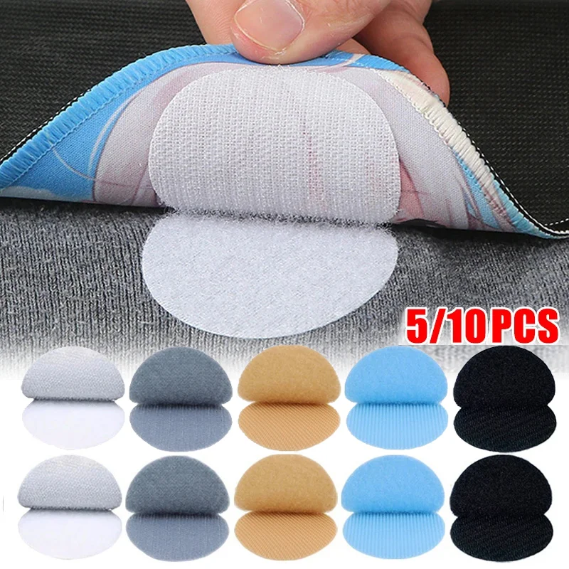 

5/10Pairs Self-Adhesive Bed Sheet Fixing Sticker Nylon Fastener Hook Loop Strips Sofa Cushion Carpet Anti Slip Mat Nylon Tape