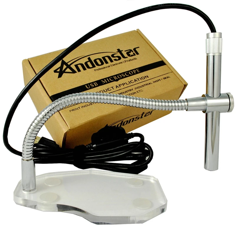 Эндоскоп Andonstar с USB-камерой микроскоп 1-500X 2 МП 8 светодиосветодиодный HD лупа