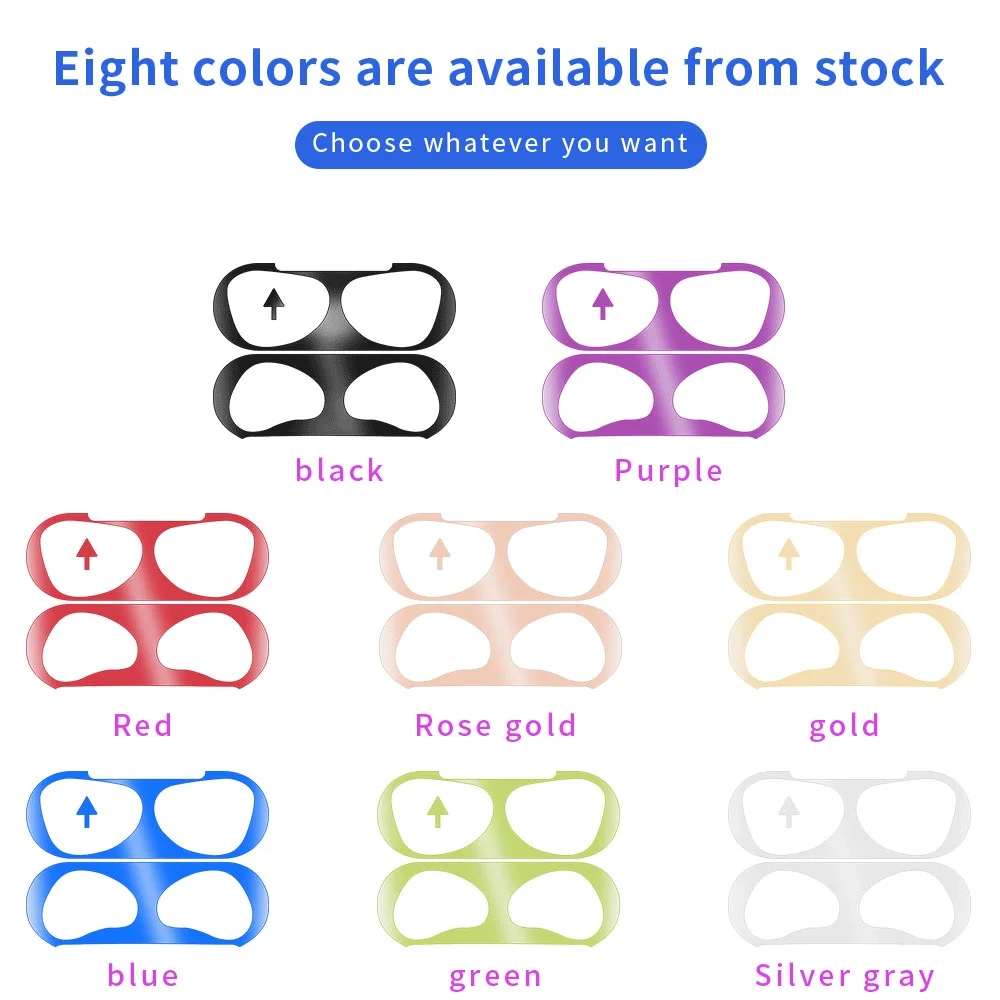

Dust proof Sticker For AirPods Pro 2 Gen 2022 2nd 3 Pro 2 Metal Sticker Scratch Guard Protective Film For Apple Air pod 3 Pro 2