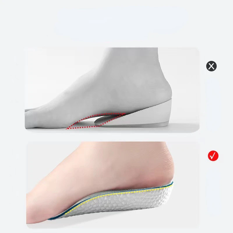 Arch height insole for men and women invisible height insole soft sole not tiring feet comfortable height for summer