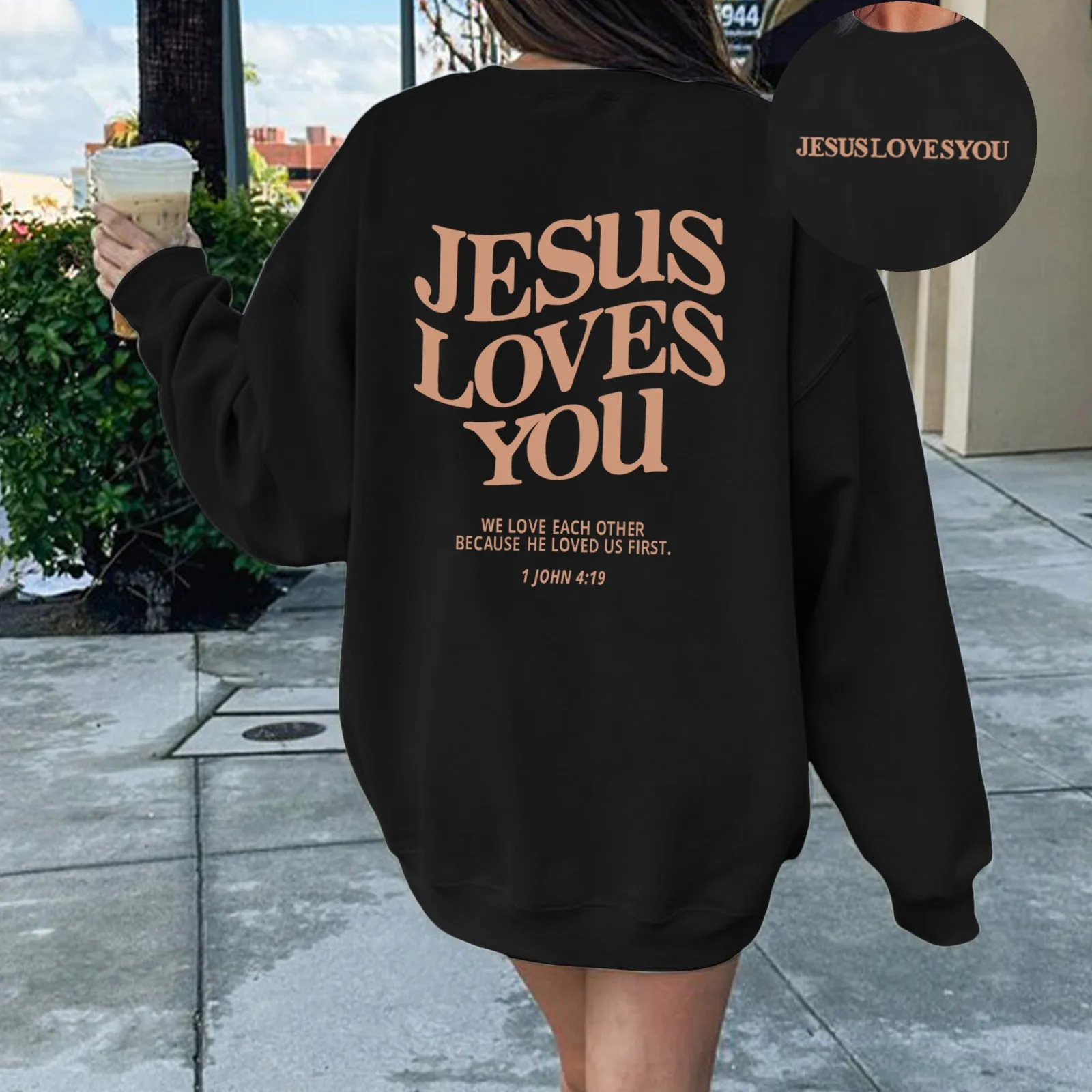 Осенне-зимние толстовки для женщин с круглым вырезом однотонный пуловер