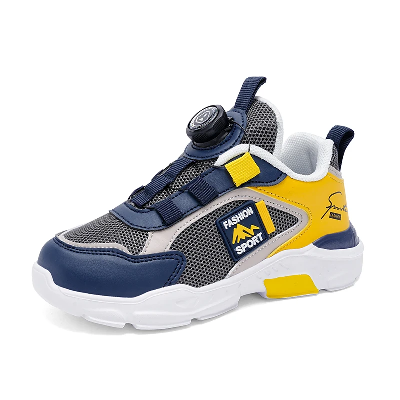 

2023 New Teenager Boy Sport Shoe Breathable Running Shoes Children Quick Lacing Kids Brand Sneakers Non-Slip Kids Walking Shoes