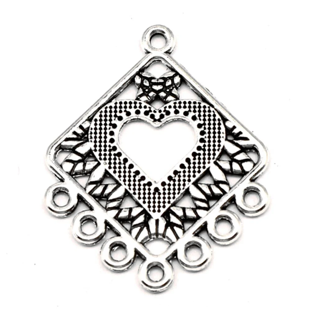 Серьги-подвески в форме сердца для изготовления ювелирных изделий модные