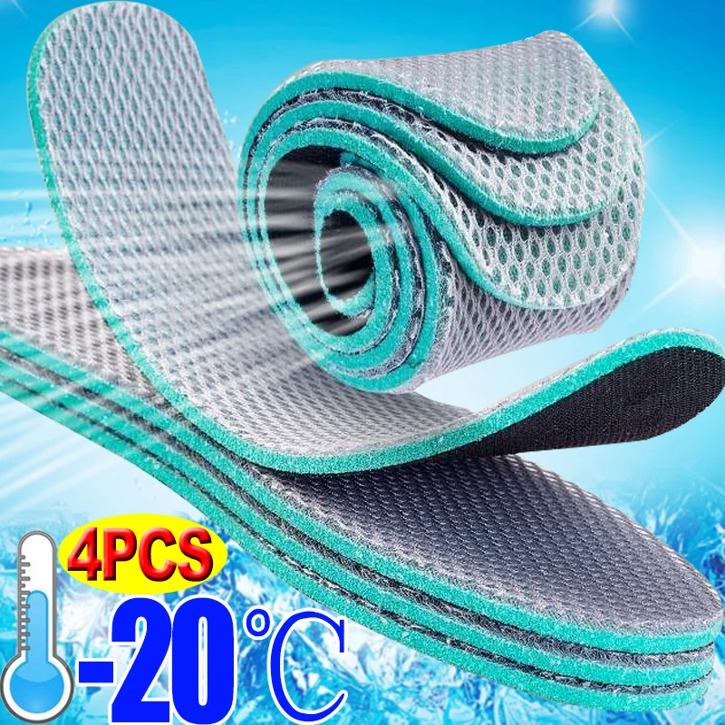 

2/4PCS Mesh Breathable Shoe Pad Shock-Absorbing Soft Elastic Sport Insole Memory Foam Sweat-absorbent Cushion Orthopedic Insoles