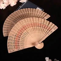 60personalized engraved vintage wood hollow carved hand fan foldable fan gifts home decor pocket fan wedding bridal party favors