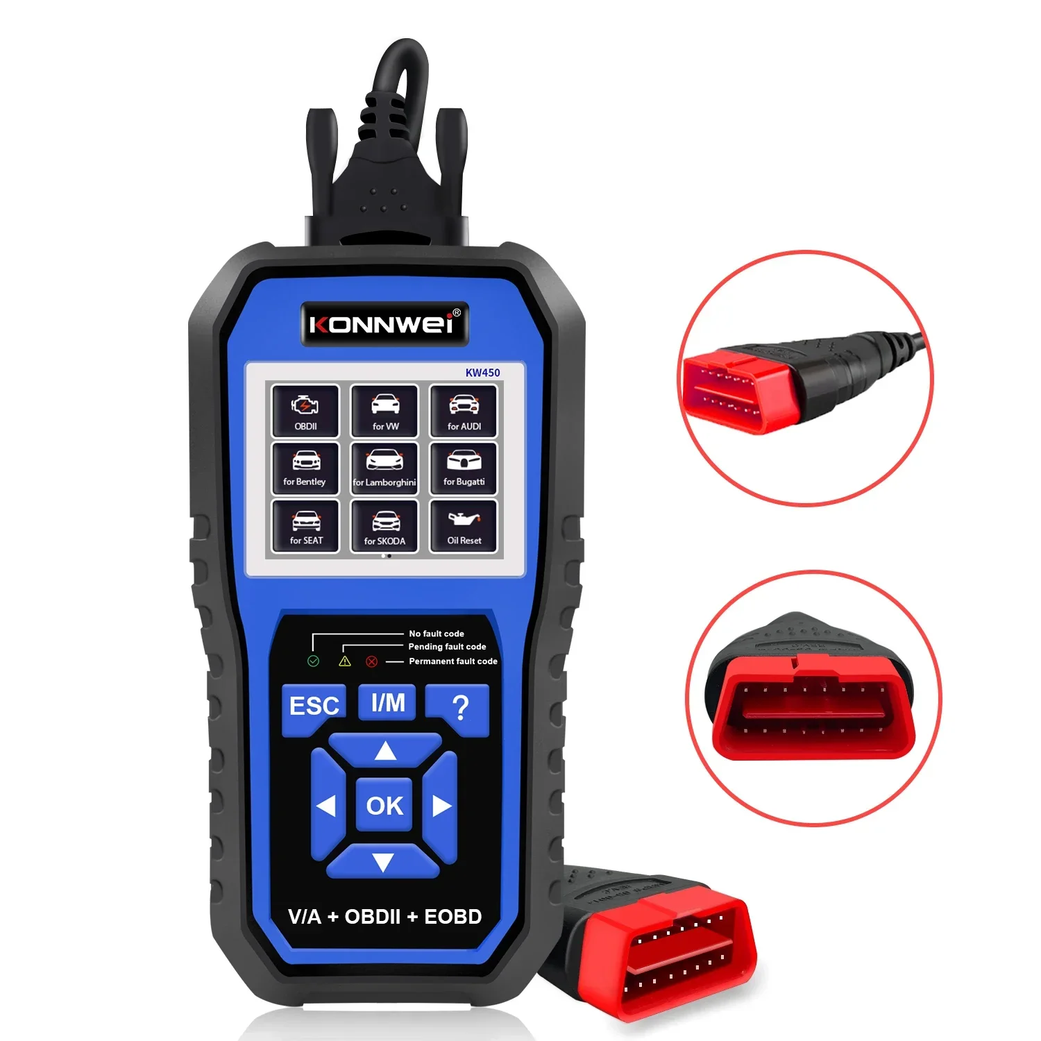 KONNWEI KW450 OBD2 Диагностический инструмент для автомобилей VAG VW Audi ABS Подушка