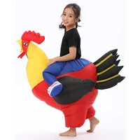 funny big red rooster little yellow chicken cartoon mount inflatable clothes performance night bar walking costume props suit