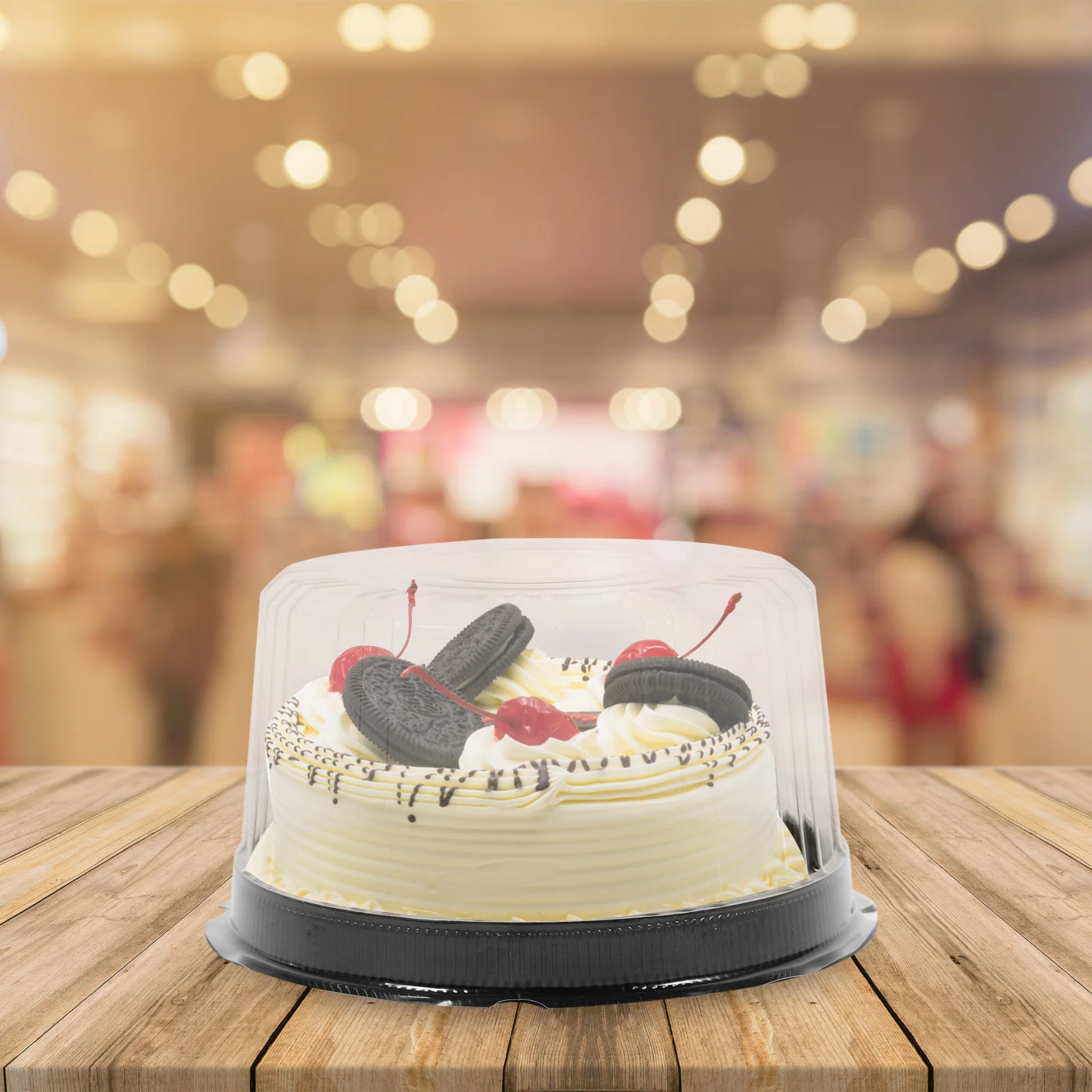 

Cake Carrier Box Containers Boxes Container Lids Round Dome Holder Clear Mini Carriers Disposable Cupcake Transport Slice Cover
