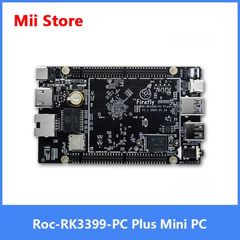 Roc-RK3399-PC Plus шестиядерная 64-разрядная материнская плата RK3399 с открытым исходным кодом, высокопроизводительный процессор, Android Ubuntu Mini PC