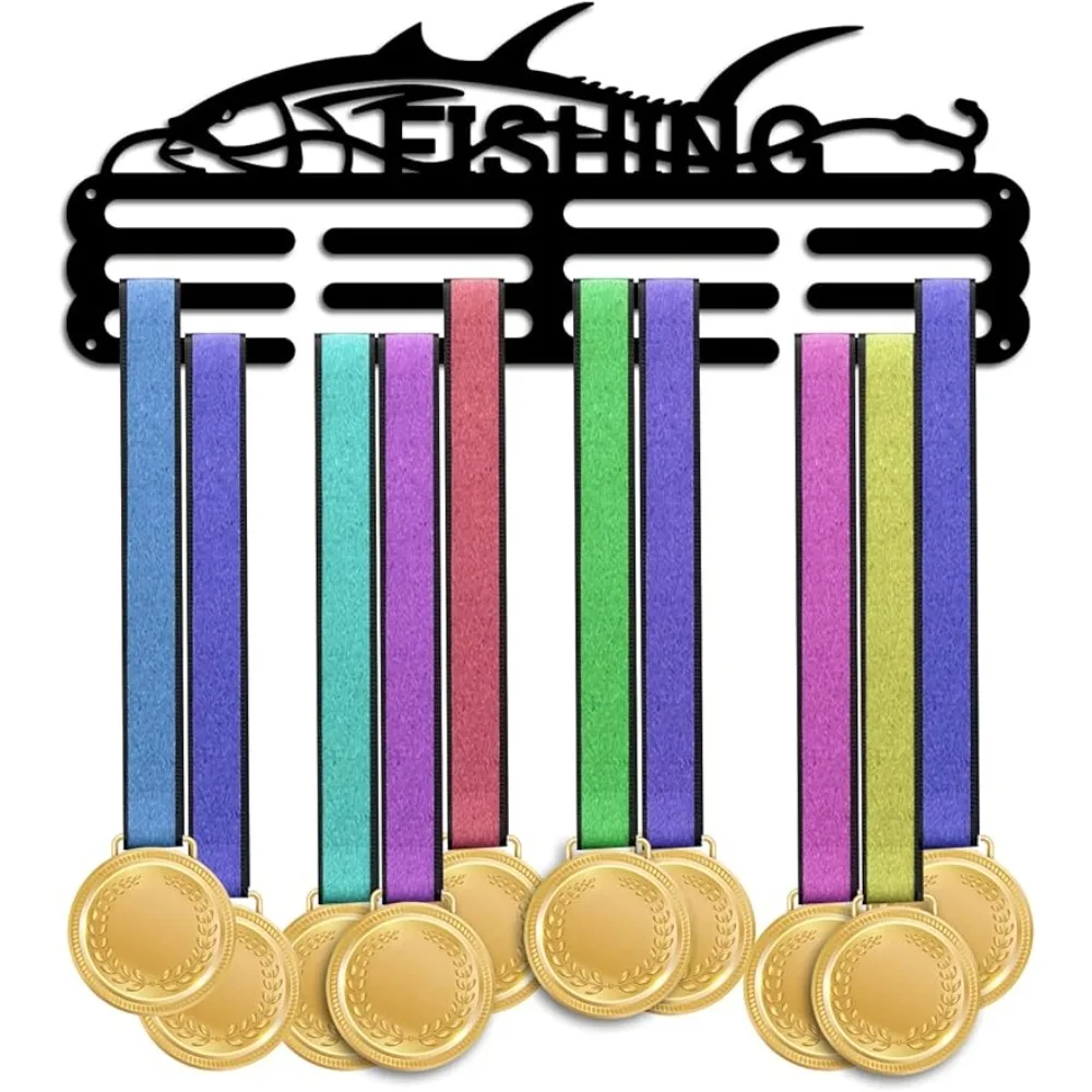 

Вешалка для рыбалки, вешалка для медалей, металлическая вешалка для медалей, стойка, рамка для спортивных наград, ленточный держатель, персонализированное настенное крепление
