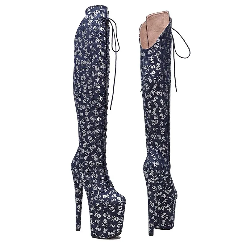 LAIJIANJINXIA/Новинка 20 см/8 дюймов женские современные сапоги до колена на платформе и