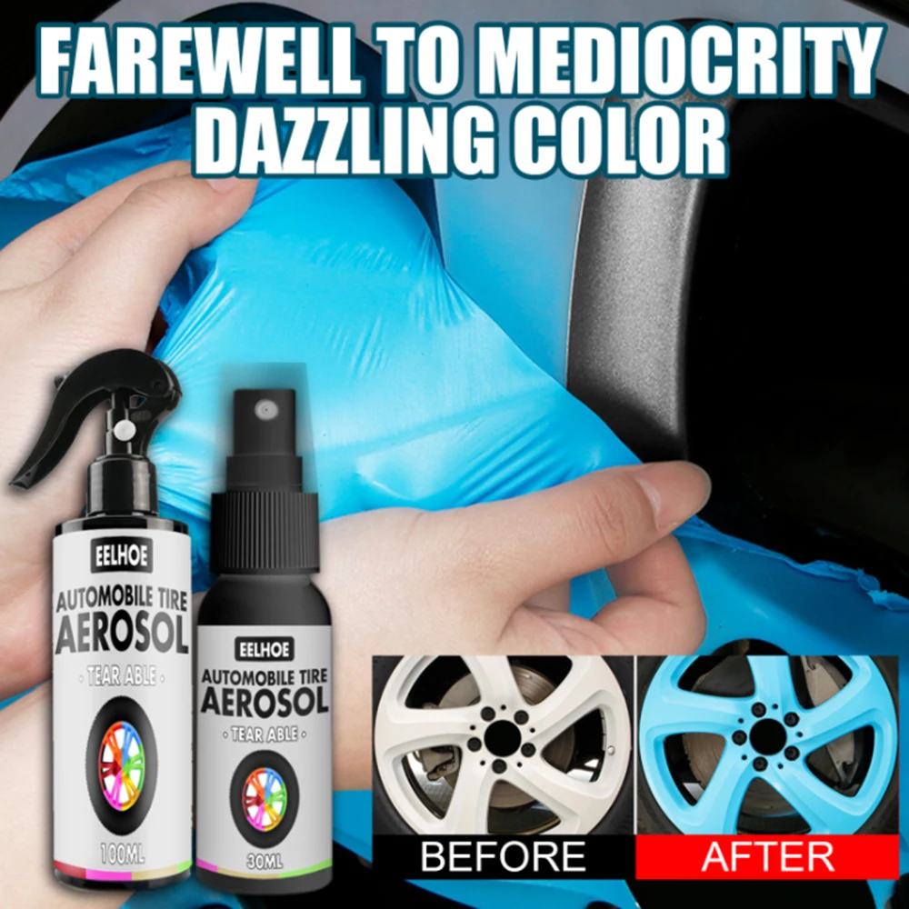 

30ml Auto Wheel Spray Film Universal Car Tire Antomobile Body Color Change Wheels Hub Paint Tearable Car Coat Self-painting