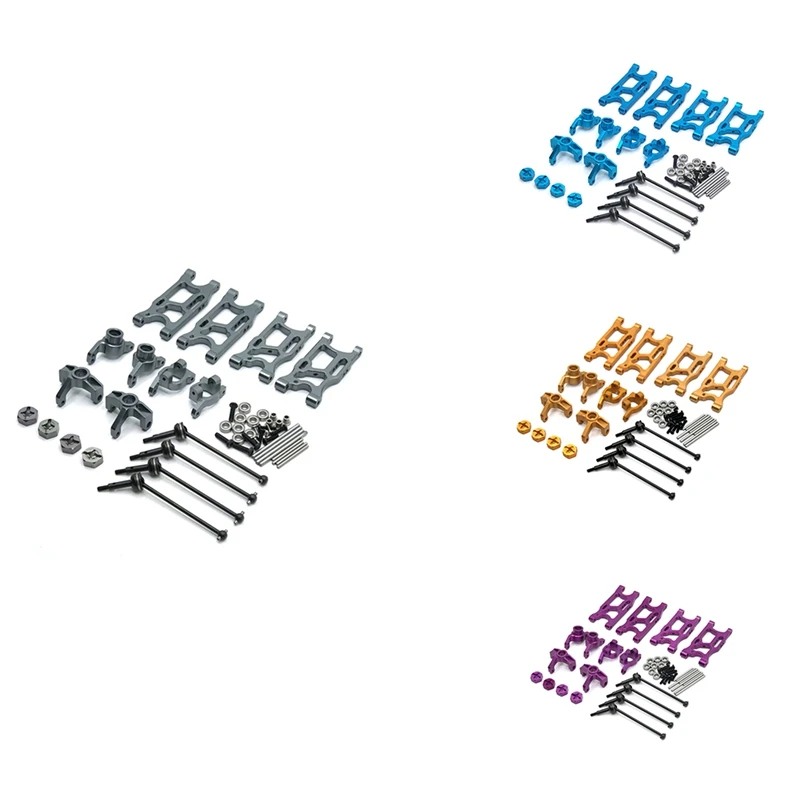 

Hot Sale For 1/14 Wltoys 144001 124017-16-18-19 RC Car, Upgrade Spare Parts, Swing Arm, Steering Cup, CVD Etc 8-Pcs Set