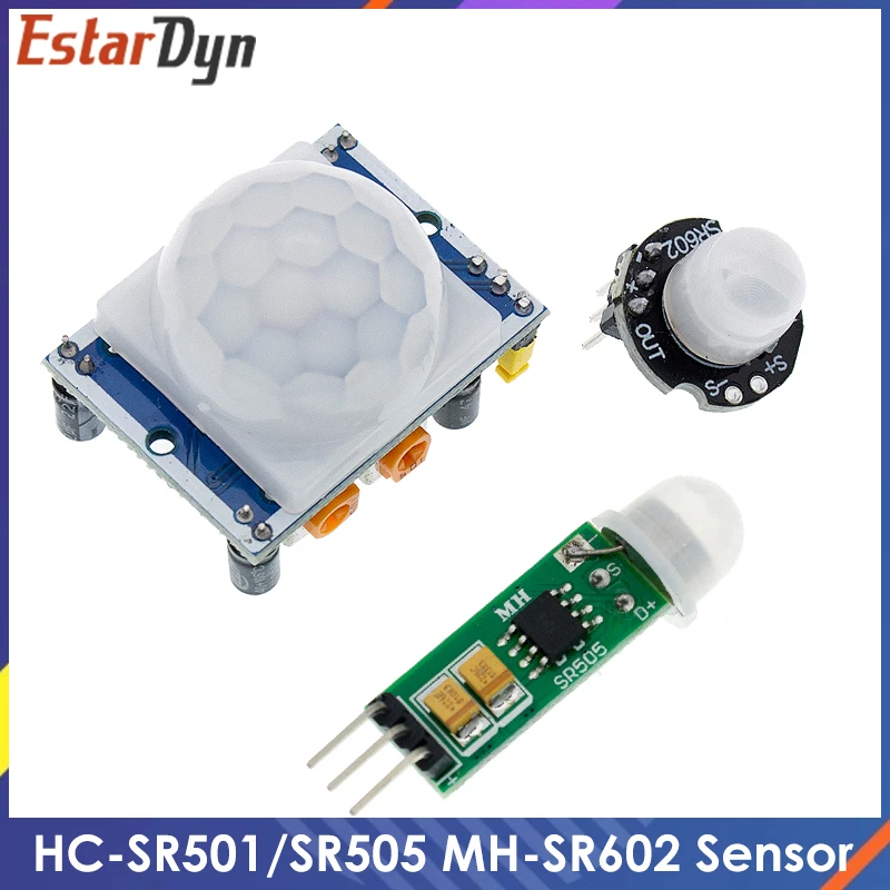 

HC-SR501 HC-SR505 MH-SR602 Adjust IR Pyroelectric Infrared Mini PIR Human Sensor Detector Module Bracket for Arduino