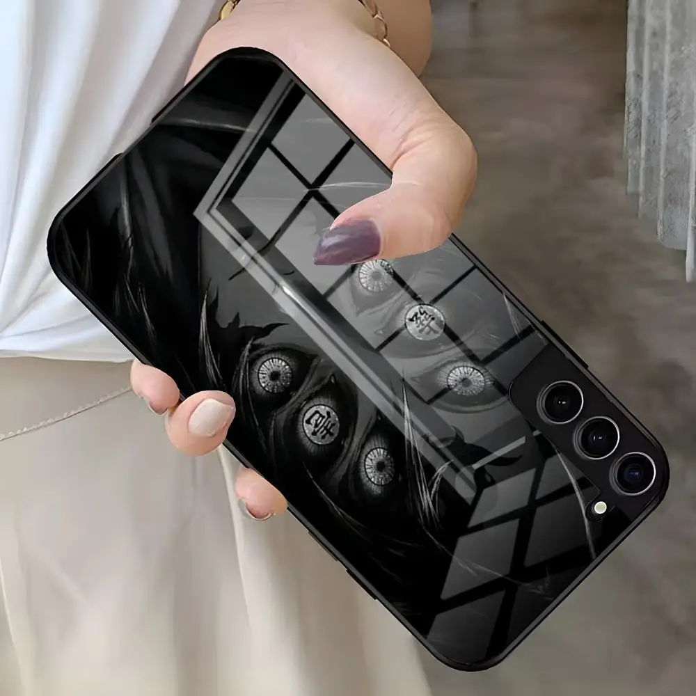 Фото Чехол для телефона P-Demon Cool S-Slayer-RE для Samsung S26 S25 Edge S24 S23 S22 Ultra Plus Fe A57 A37 A17 A27 5G, стеклянная крышка №4