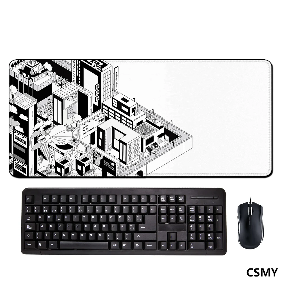 Коврик для мыши Cyber City большой коврик из натурального каучука водонепроницаемый