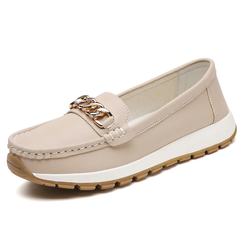 Женская нескользящая повседневная рабочая кожаная женская обувь больших