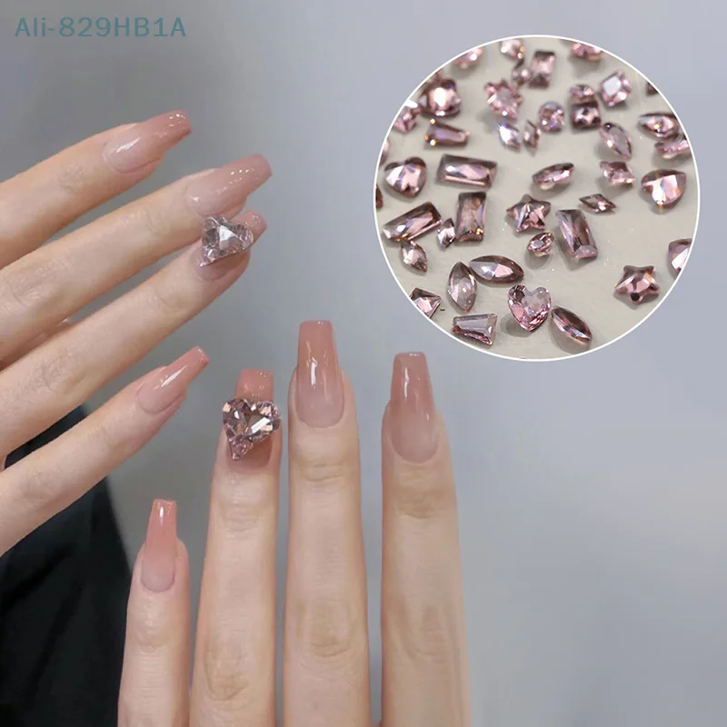 50 шт. блестящий мини-циркон Аврора лед полупрозрачный коньяк смешанные формы