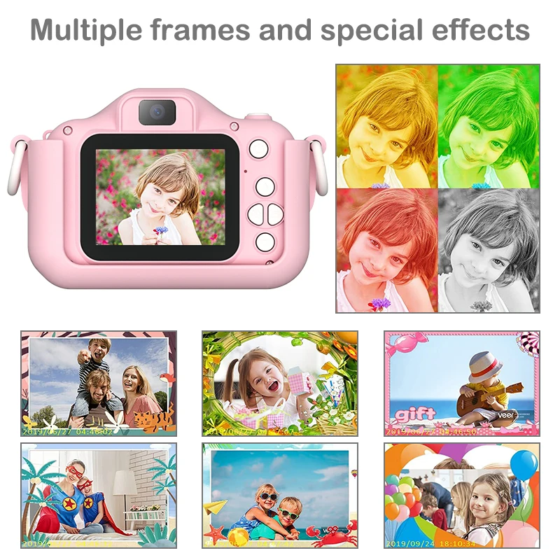 Children dual Toy Camera 1080P HD Taking Photos Videos Baby Electric Toys Mini Camera for Kids Camaras Fotografícas Para Niños images - 6