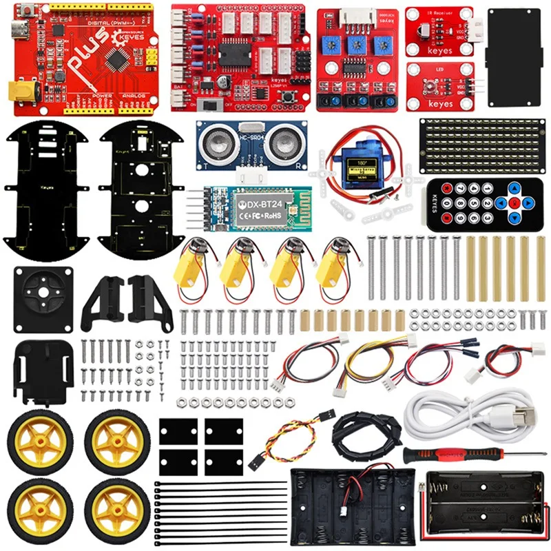 

4WD Multi BT Robot Car Kit Upgraded V2.0 With LED Display For Arduino Robot Stem EDU /Programming Robot Car/DIY Kit