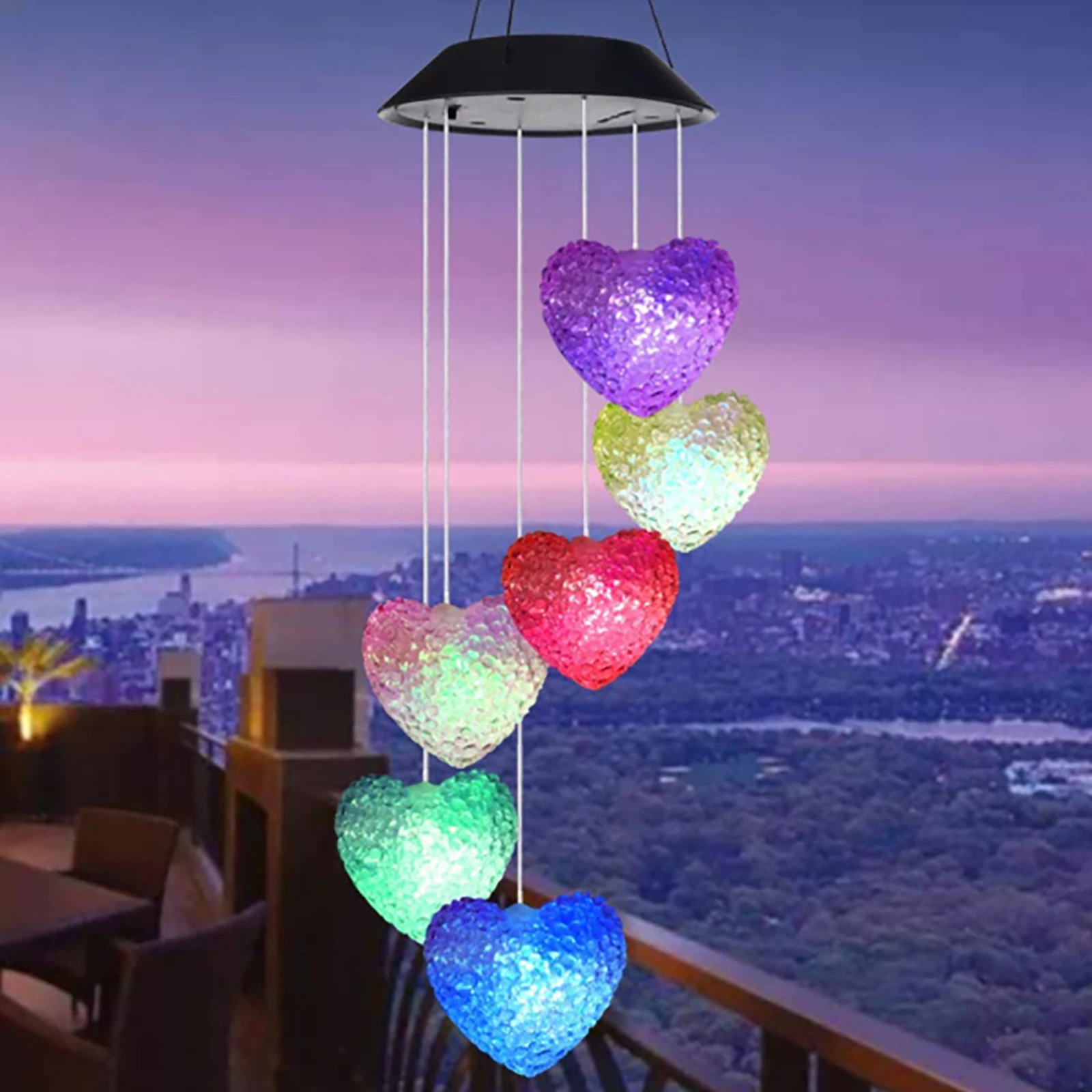 

Wind Chimes Color Changing LED Outdoor Figurine Lighting for Home Room Holiday Party Patio Garden Decoration