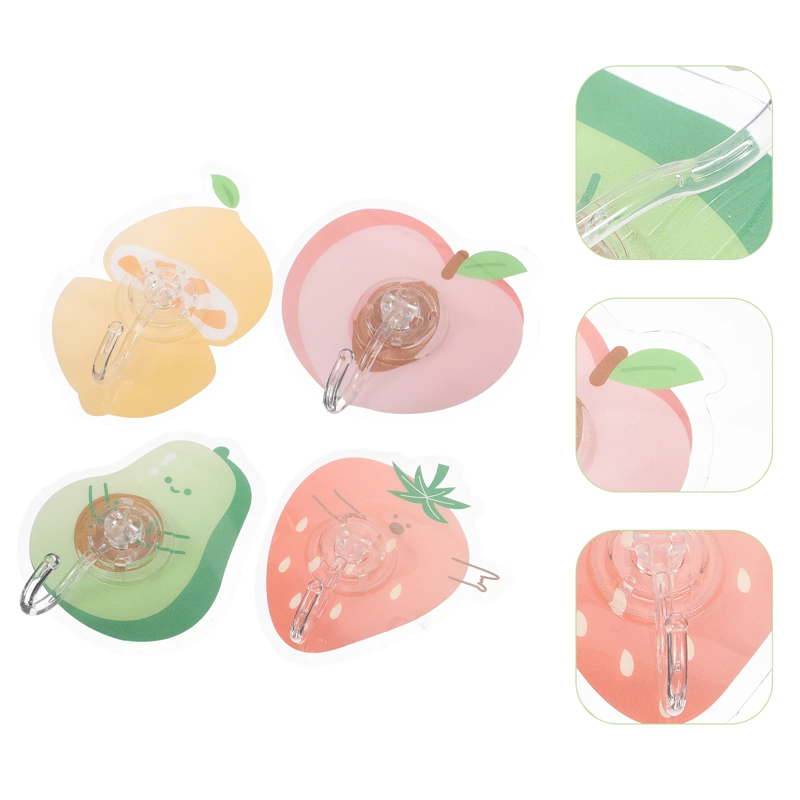 

4pcs Punch Free Clothes Hanger Hook Cute Hooks Cartoon Hat Hooks Bedroom Wall Hooks