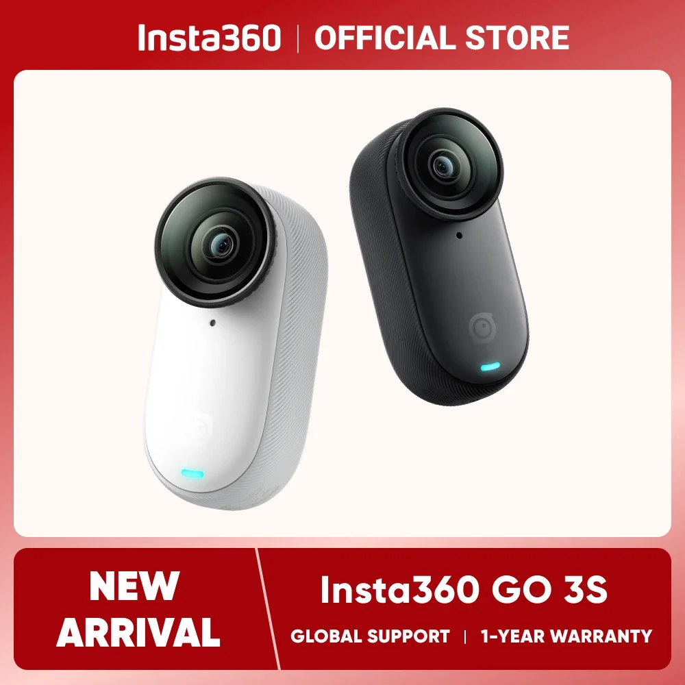 Insta360-Camara de accion GO 3S Tiny 4K цвет blanco y черный 39г 64G 128G батарея 1270 мАч непроницаемая FlowState