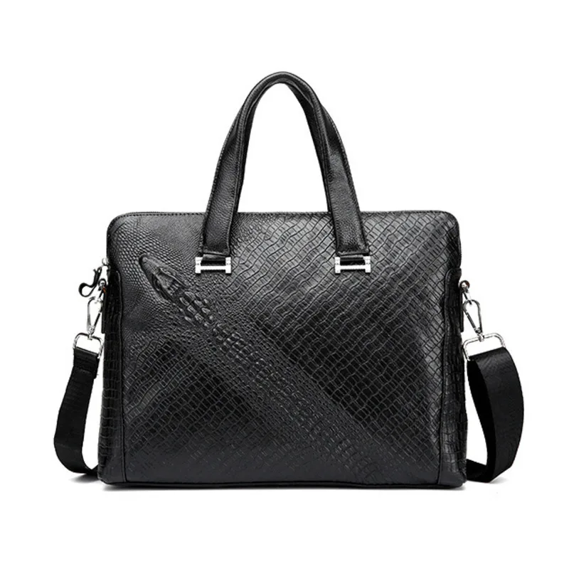 New Leather Alligator Briefcase Top Shoulder Handbag Men Messenger Business Laptop Bag Mens Luxury Designer Bags Passport Cover