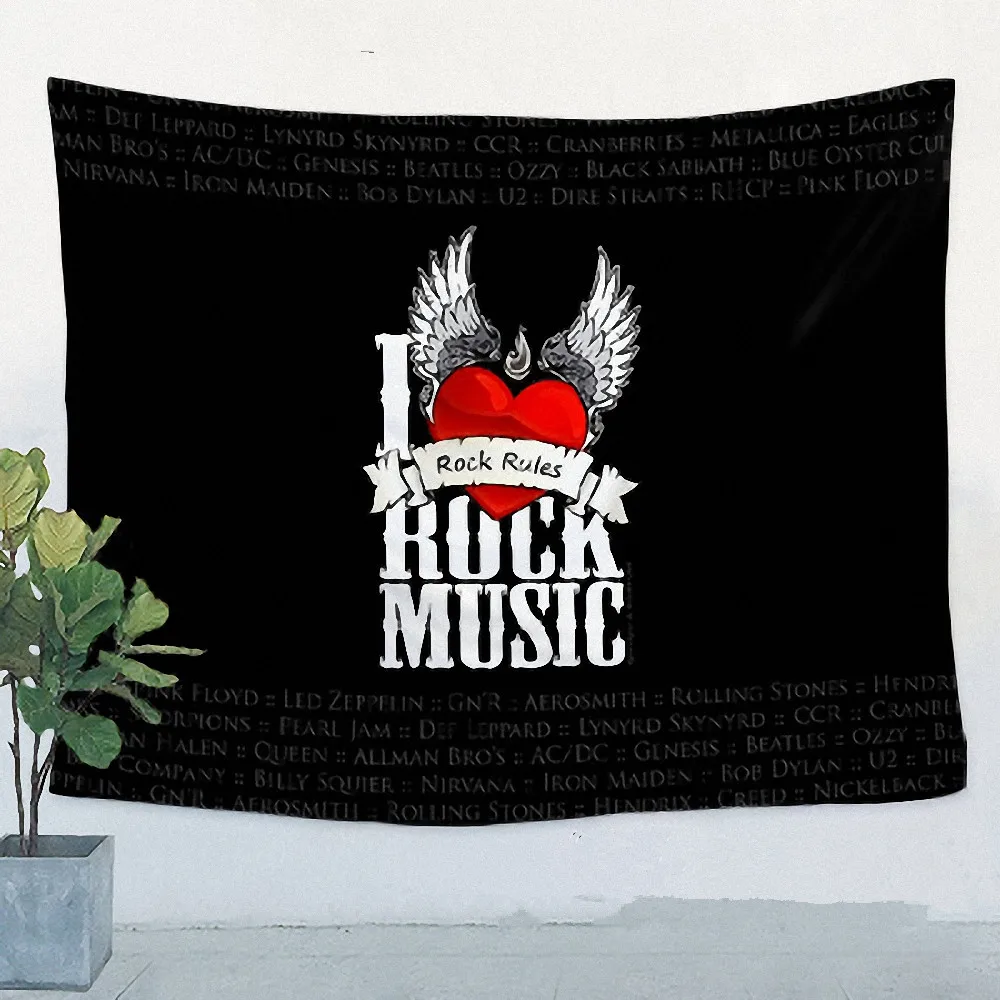 

Large Jazz\Reggae\Rock\Heavy metal Music Poster Retro Flag Banner Tapestry Bar Cafe Party Music Festival Background Decor Cloth