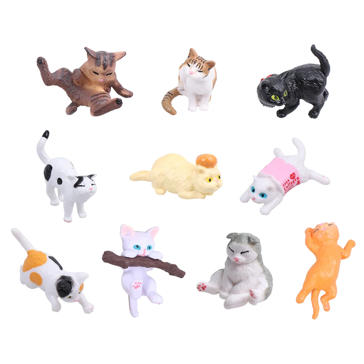 

Cat Animal Ornaments Figures Miniature Toy Figurine Toys Figurines Figure Desktop Mini Statue Kids Decorations Model Little