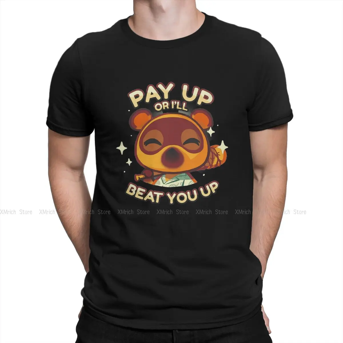 

PAY UP T Shirt for Men Pure Cotton Leisure T-Shirt Crewneck Animal Crossing New Horizons Tee Shirt Short Sleeve