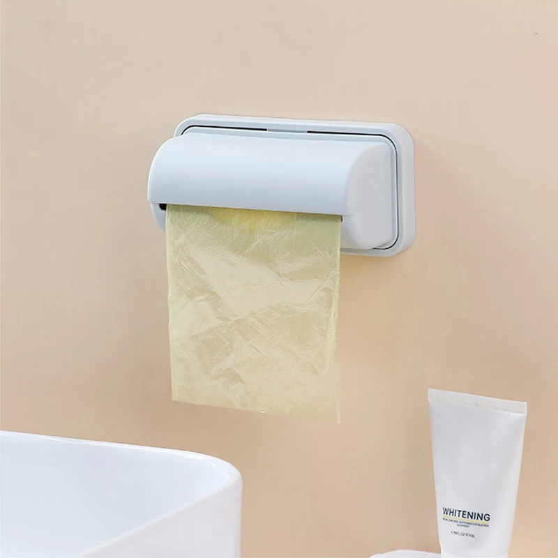 

Wall Mounted Trash Bags Storage Box Garbage Bag Dispenser for Kitchen Bathroom Grocery Bag Holder Kitchen Plastic Bags Container