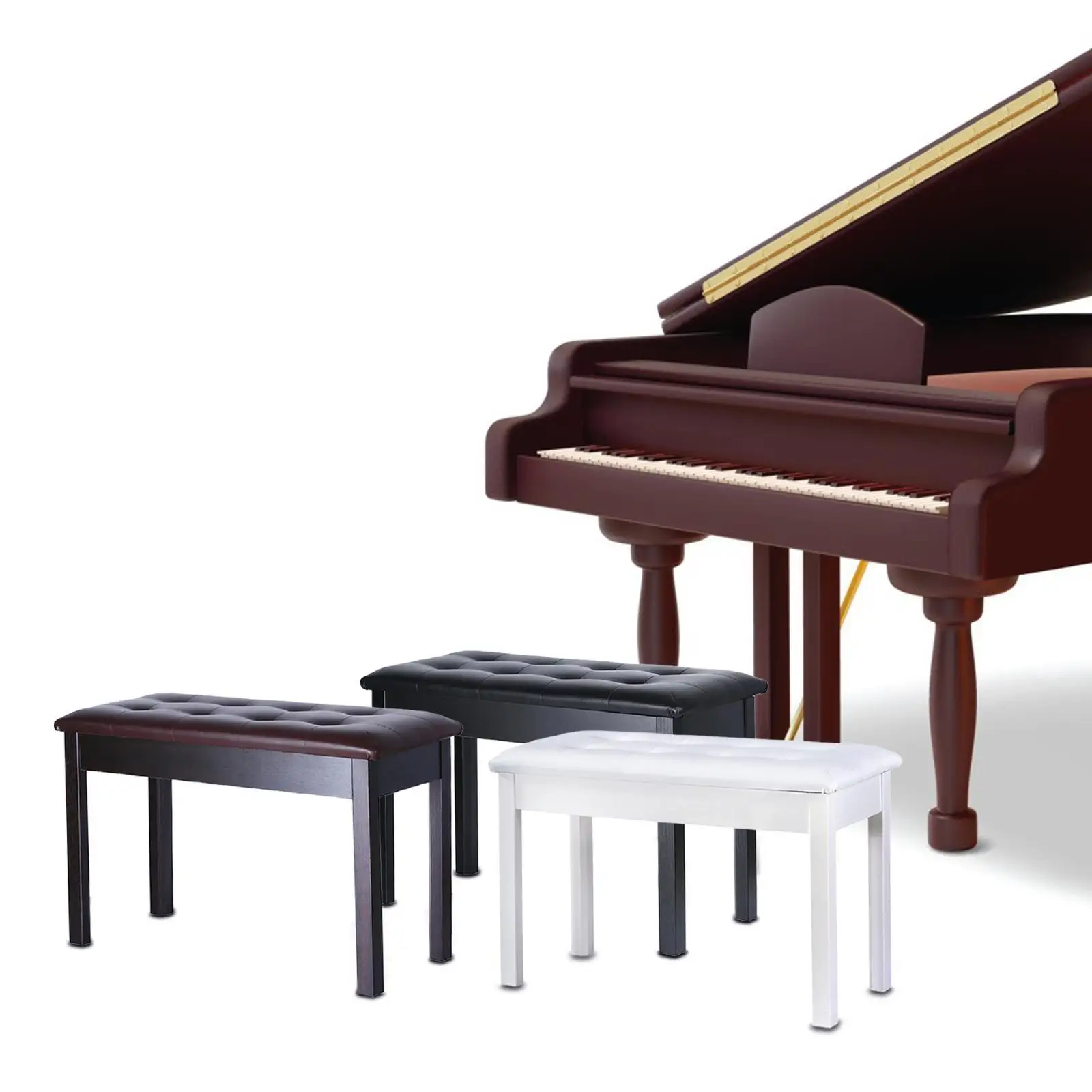 Скамейка с клавиатурой сверхмощная деревянными ножками фортепиано стул для