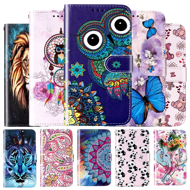 

For Honor Play 30 Plus X30i 20i 10i 50 20 10X 9X Lite 8S 8A 2020 9C 9A 7C 7A Pro X7 X8 Phone Cover Leather Painted Wallet Case