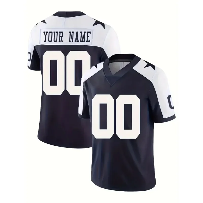 Мужская футболка Dallas с вышивкой для американского футбола по индивидуальному