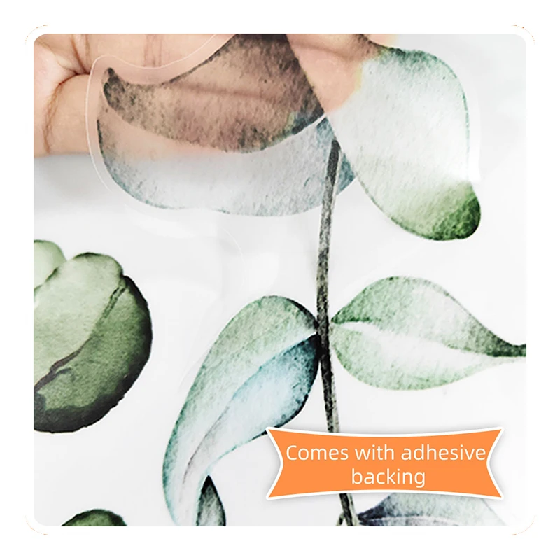 6 листов акварельных листьев настенные наклейки зеленые растения тропические