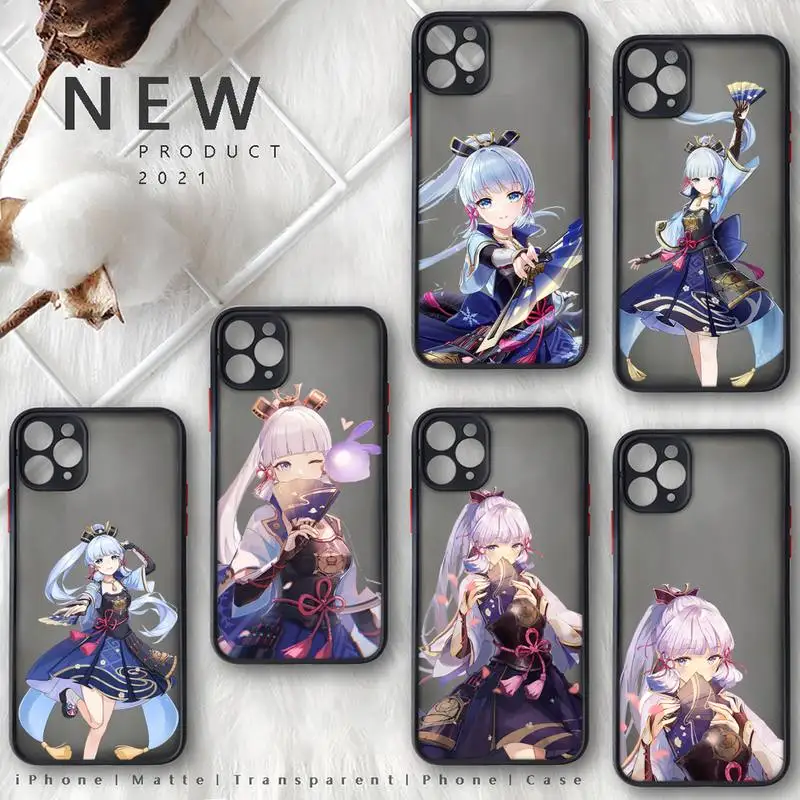 

Genshin Impact Kamisato Ayaka Phone Case matte transparent For iphone 14 11 12 13 plus mini x xs xr pro max cover