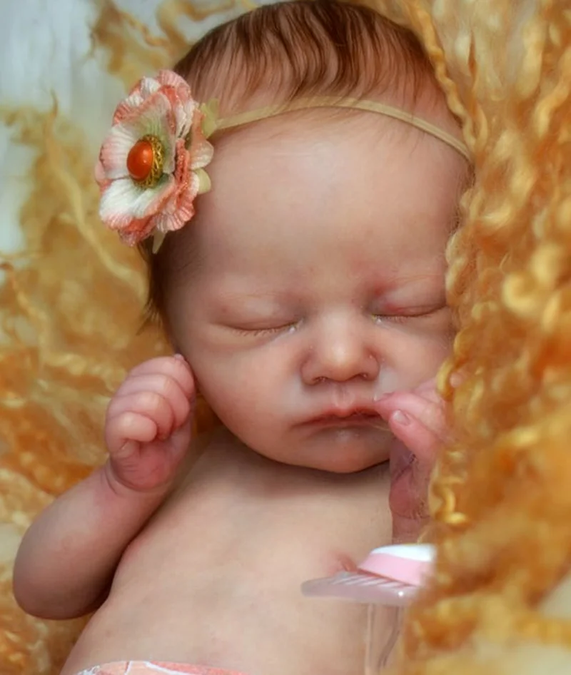 

18inch Reborn Doll Sleeping Newborn Baby Kit Charlotte with Bent Legs Unfinished Parts with Body