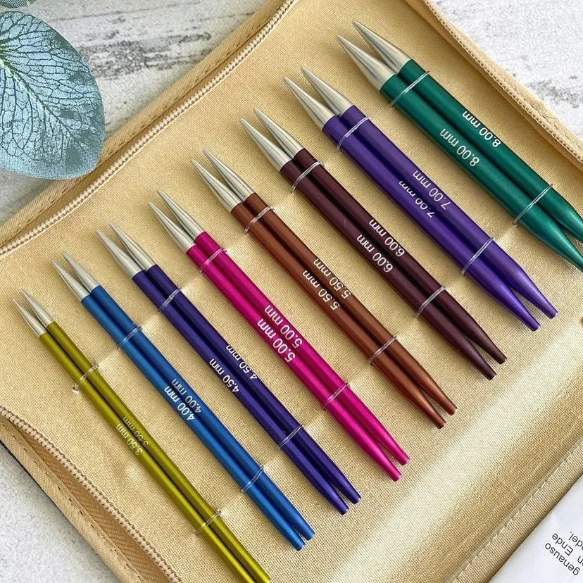 Pаспродажа Набор съемных спиц для вязания, профессиональные Круглые съемные спицы, Набор сменных спиц для вязания свитеров