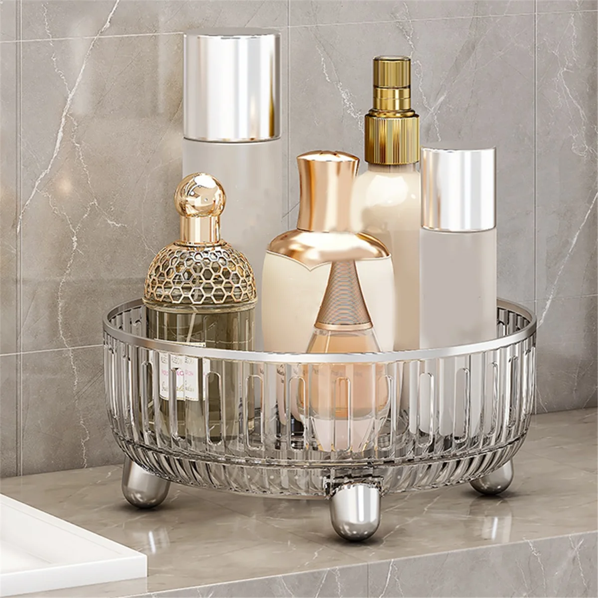 Вращающийся на 360 градусов Органайзер для косметики косметическое хранилище с