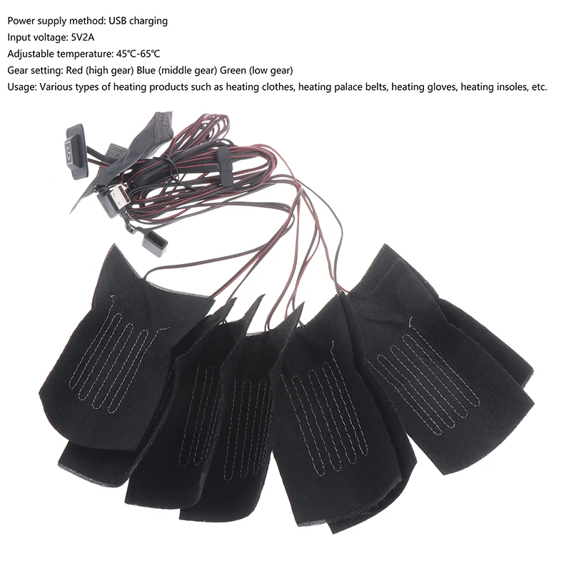 

Обогреватель для куртки с электроподогревом и USB-портом, 1 комплект, уличная теплая зимняя жилетка с подогревом, прокладки для одежды с подогревом «сделай сам», 3/4/5/8 листов