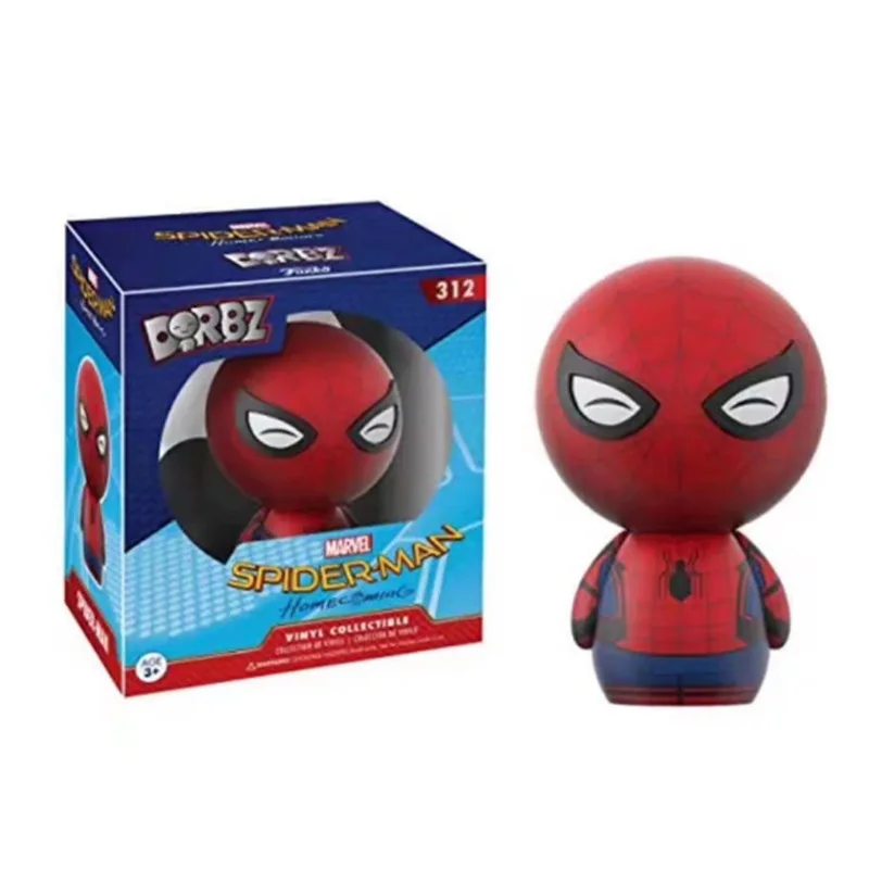 

Marvel Spiderman Action Figure Model Decoration Deadpool Smiley Doll Anime Avengers Collection Sculpture Children Toys Gifts