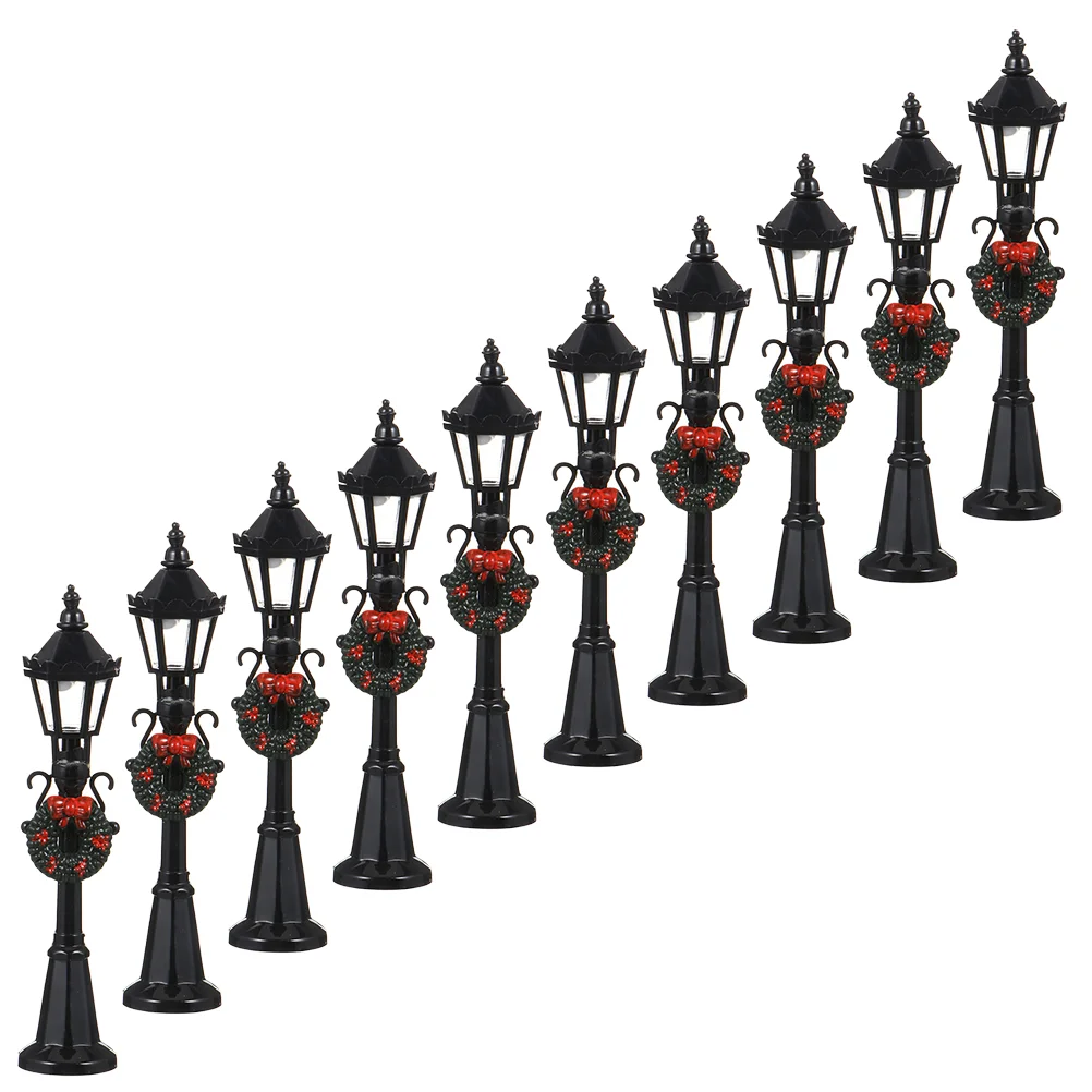 Модель уличного фонаря мини-домик лампа стул миниатюрное украшение для дома