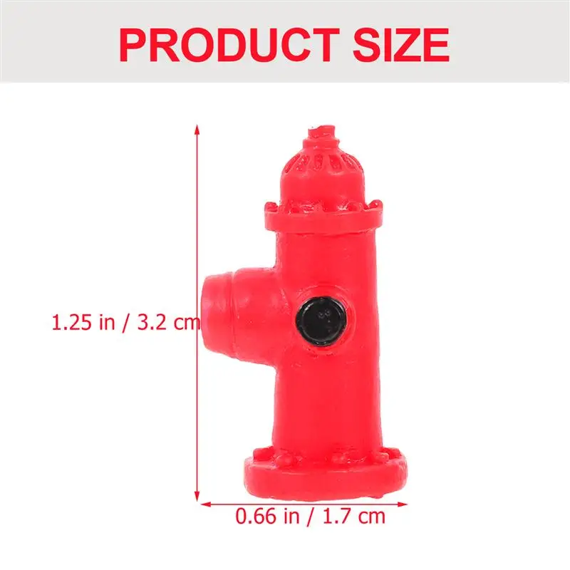 Fire Hydrant Model Toytraffic Miniature Toys Kids Figurine Micro Landscape Fake Statue Red Mini Learning Play Ornaments images - 6
