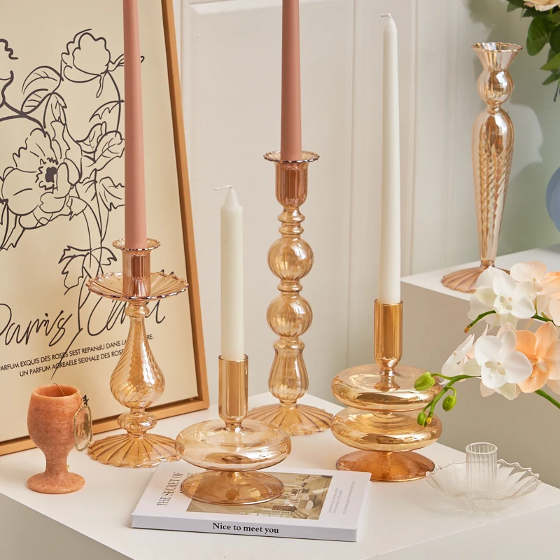 

Floriddle Home Decor Candle Holders Glass Vase Wedding Decoration Candlestick Christmas Decoration Home Decoration Accessories