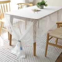 white lace tablecloth track on the table cover table runner wedding decoration hollowed tablecloth openwork nordic tablecloths