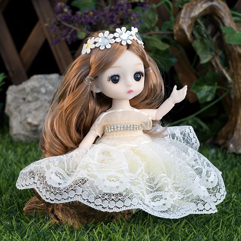 

Cute Wedding Princess Joint Doll Package Pendant BJD Doll Toys for Little Girls Children's Day Birthday Gift