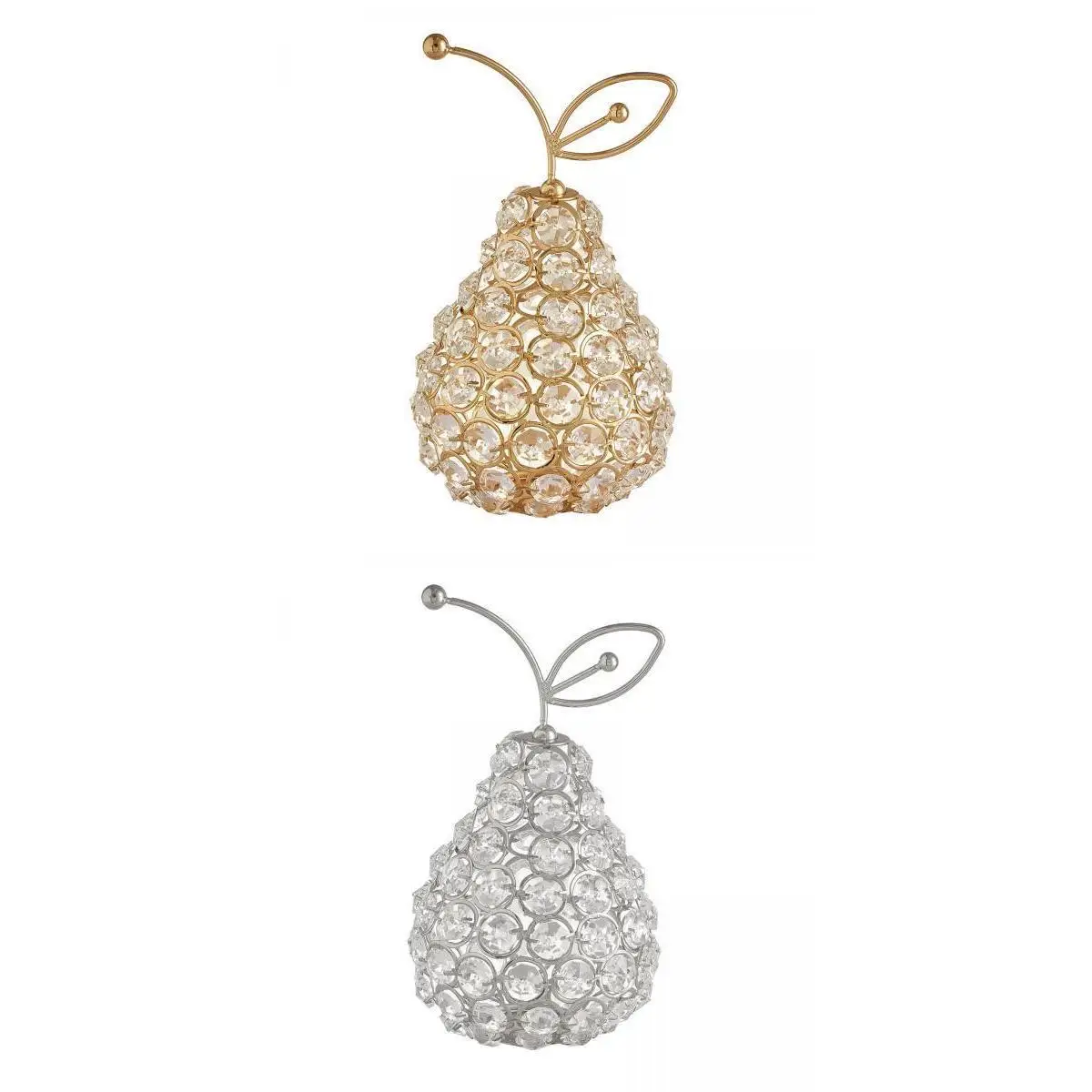 

Decoration Studded Crystal Pear, Fruit Statues, Party Wedding Favour Christmas Holiday Gift